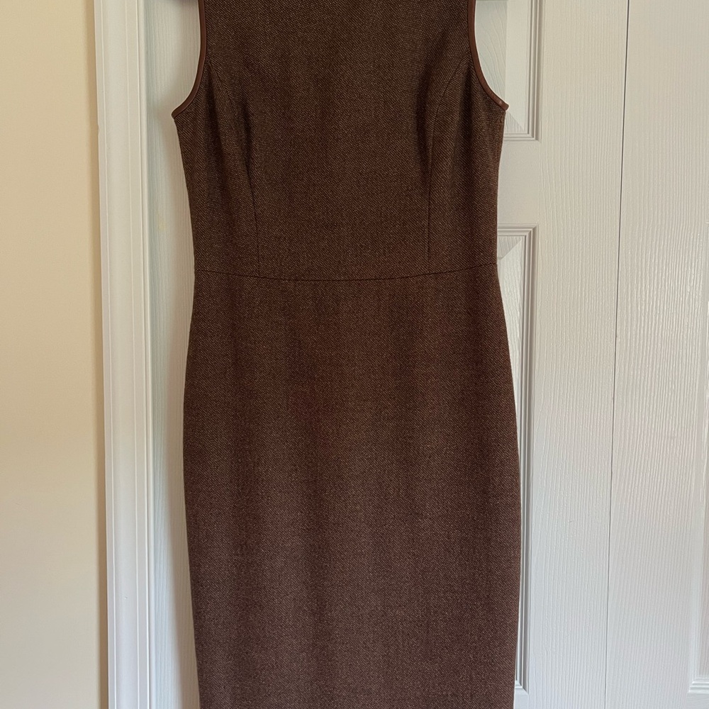 RALPH LAUREN Elegant Brown Sleeveless Dress